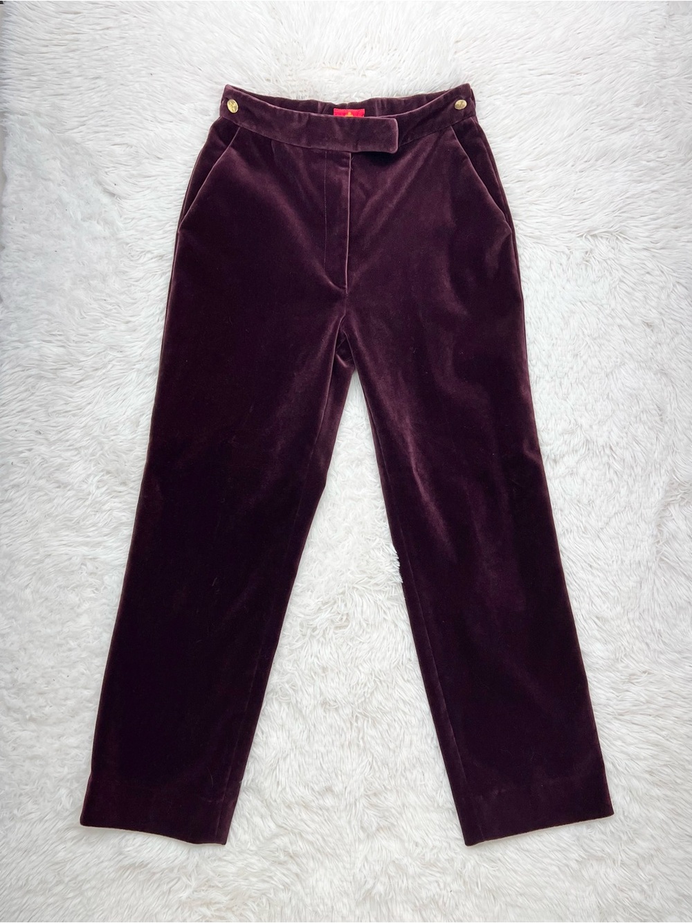 Vivienne Westwood Vintage 1990s Purple Cotton Velvet Trousers IT 42